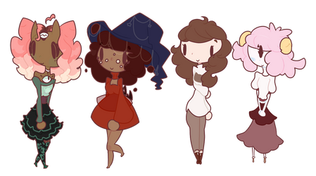 Just a drawing of all my OC s in a simpler style