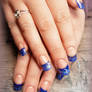 Deep Blue Gel Nails