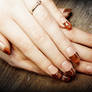 Wood Texture Gel Nails
