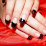 Black French Gel Nails