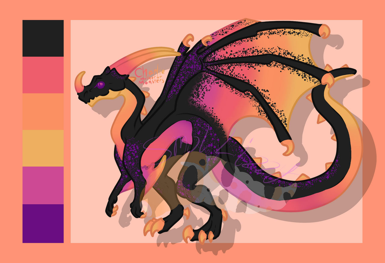 Sunset Raptor Sunset Raptor Dragon {CLOSED} by Smolsadoptionshop on DeviantArt