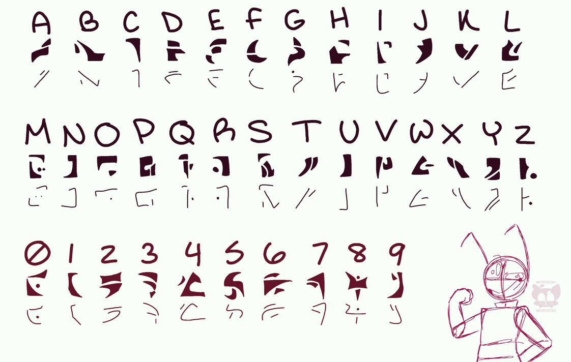 Irken Alphabet Numbers By Angeredirken03 On Deviantart