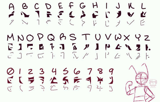 Irken Alphabet + Numbers!