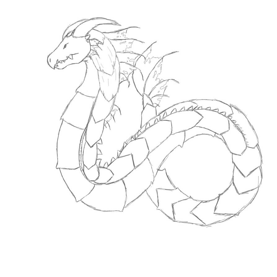 Sea Serpent (sketch) by Cdinorawr on DeviantArt