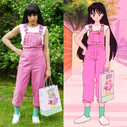 Rei Hino's Pink Overalls from Sailor Moon