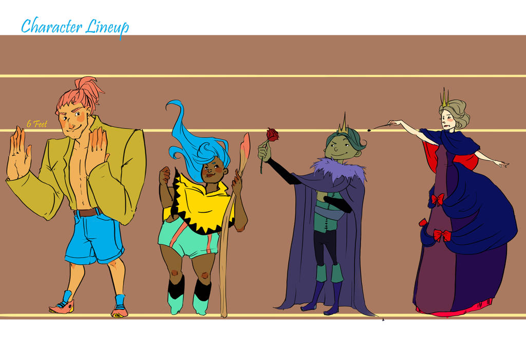 Character Design Lineup by Mocksee on DeviantArt