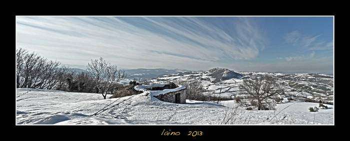 Panoramica Tavenna con neve