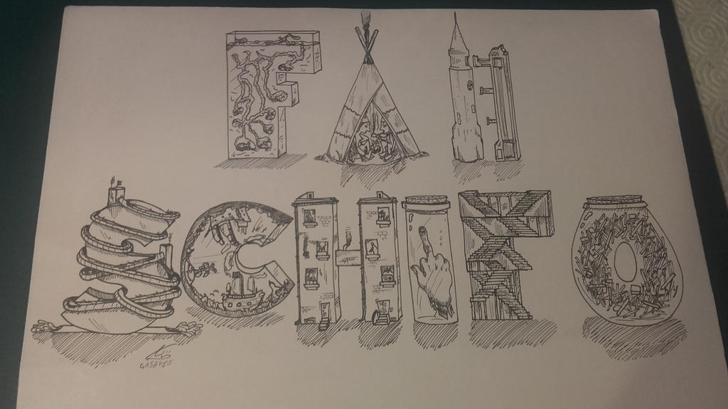 Complex Ink Lettering by GASEYES on DeviantArt