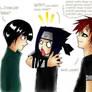 Gaara, Rock Lee and Sasuke