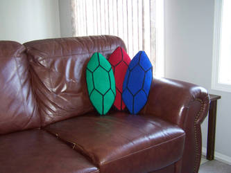 Legend of Zelda Rupee Pillows