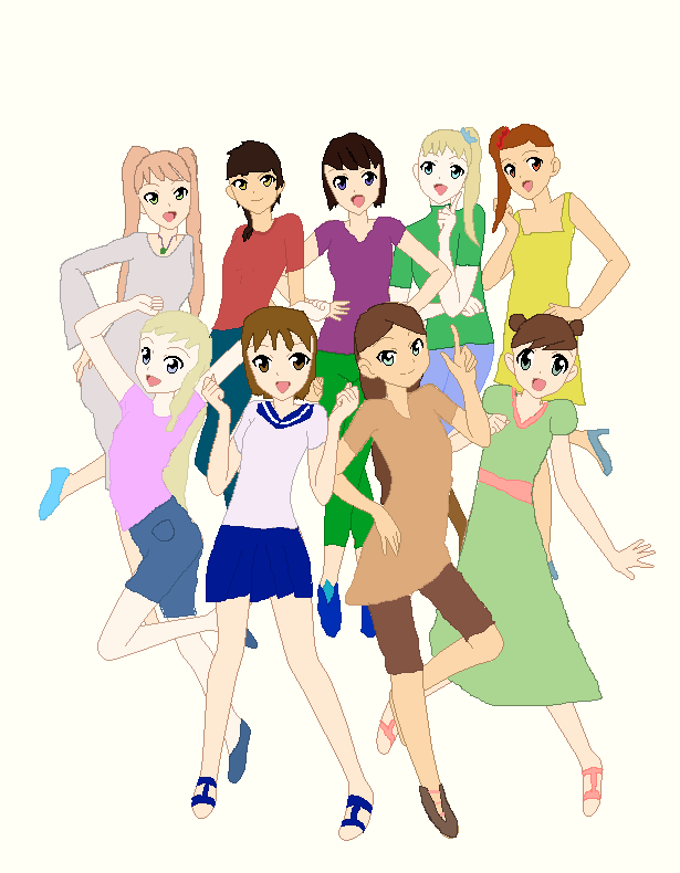 Nine friends by gerbilfriend on DeviantArt