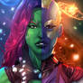 Gamora Nebula Split Portrait