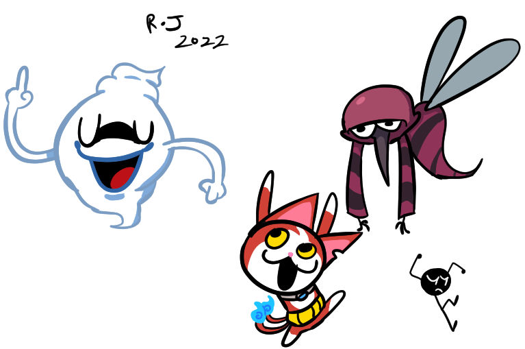 Some Yokai watch people by Raccoonjefferson on DeviantArt