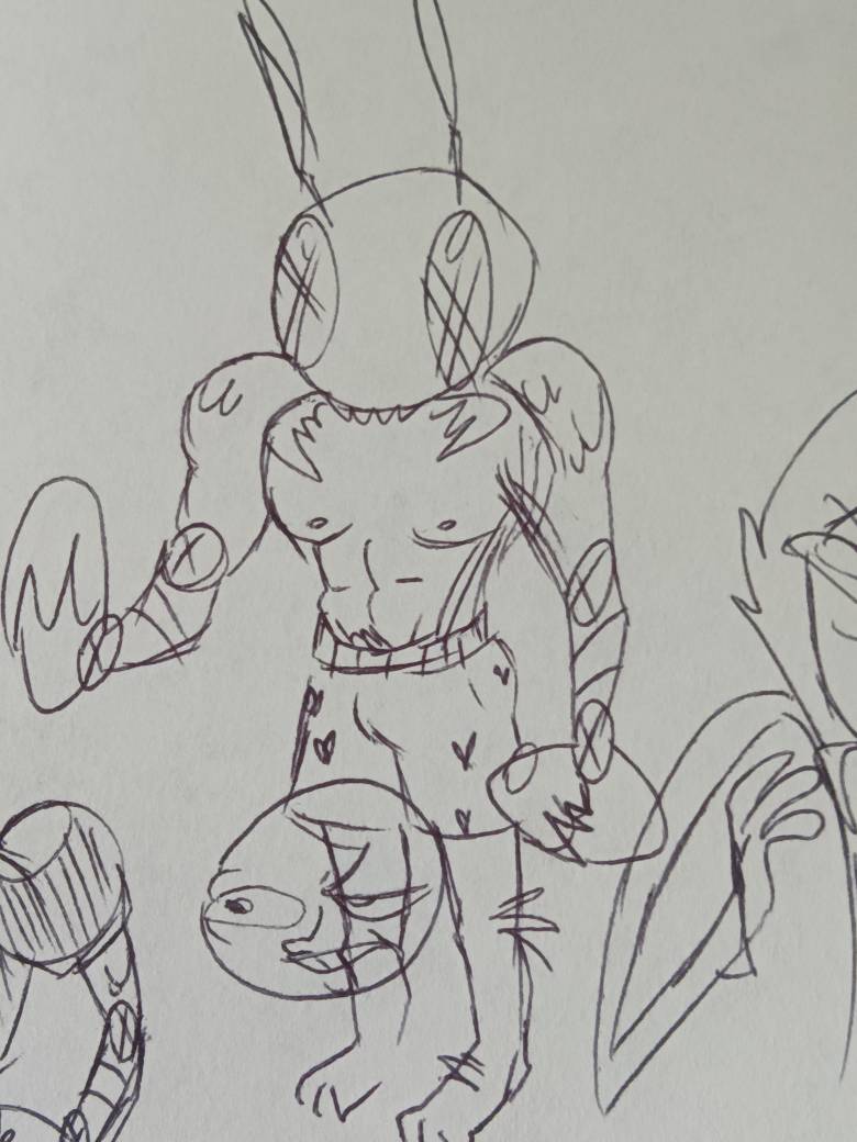 Deviantart Bug Muscle Bug dude sketch by Raccoonjefferson on DeviantArt