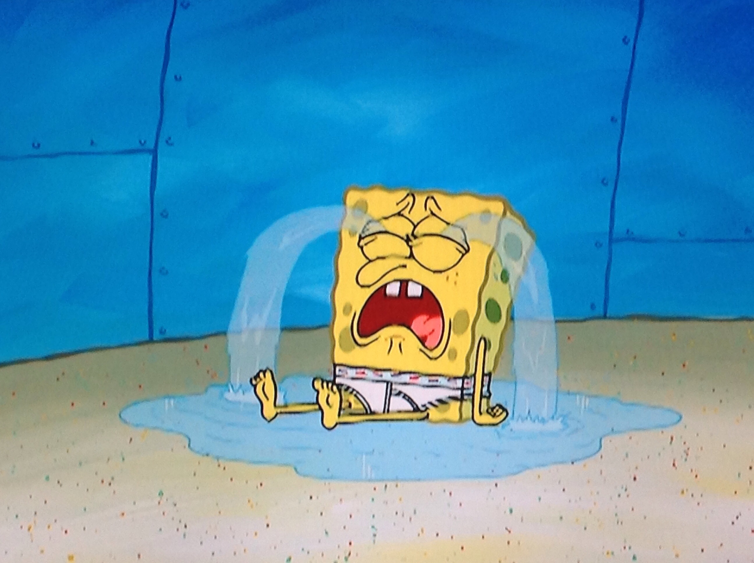 Spongebob Squarepants Sad Trying Not To Cry GIF