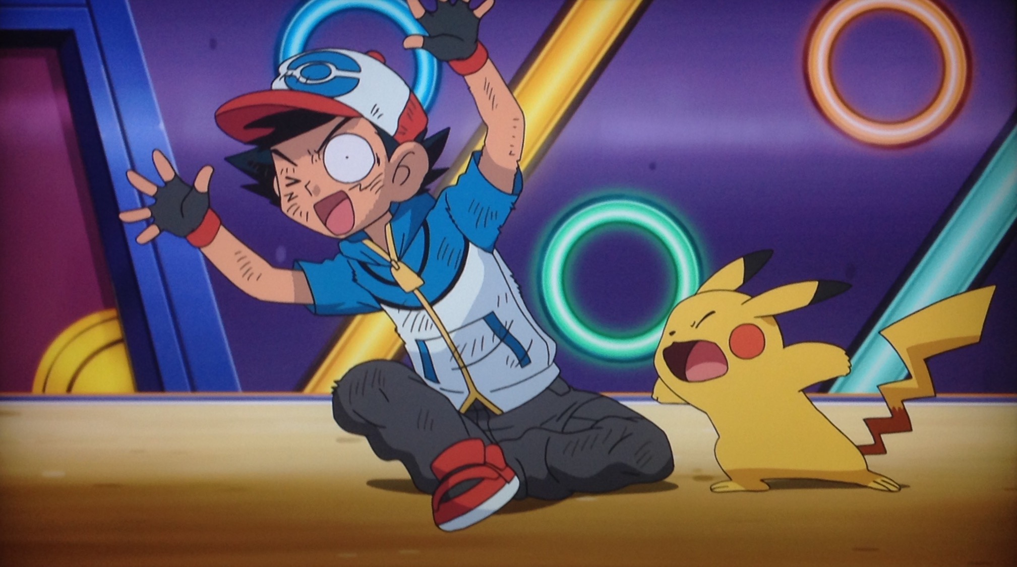 Pokémon on X: Guzma and Ash step onto the stage in the semifinals