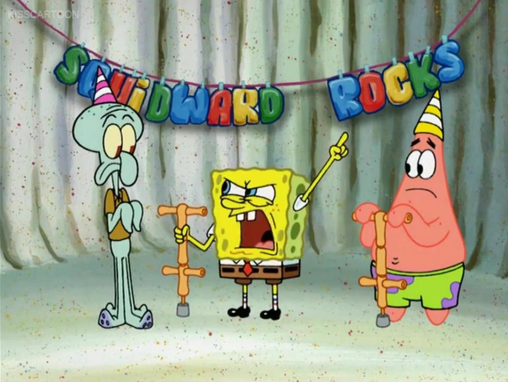 Spongebob 5. Сквидвард день рождения. Странные факты о мультике Спанч Боб.