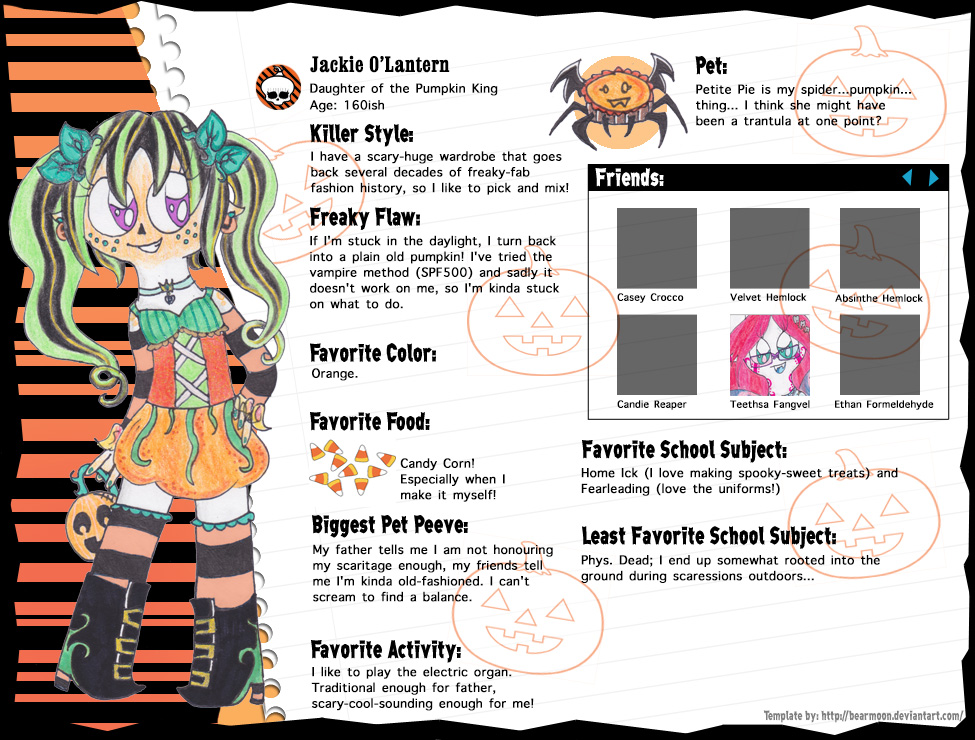 Monster High OC: Jackie O'Lantern