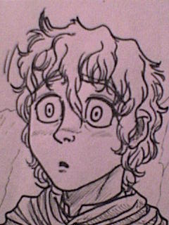 Astonished Frodo-now inked. by SkekLa on DeviantArt