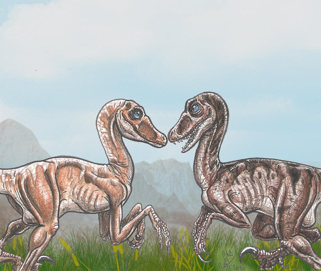 2 Raptor Friends Raptors in love by SkekLa on DeviantArt
