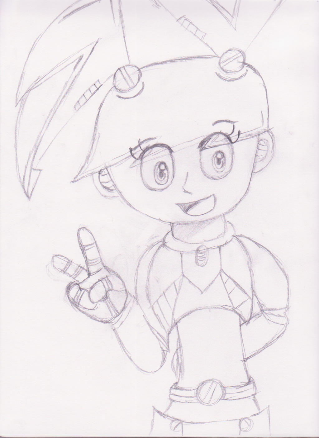 Jenny's peace sign sketch