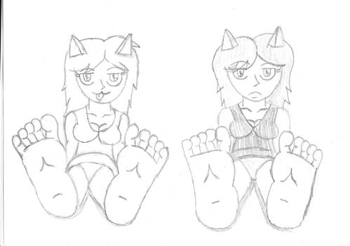 Twin kitties sketch