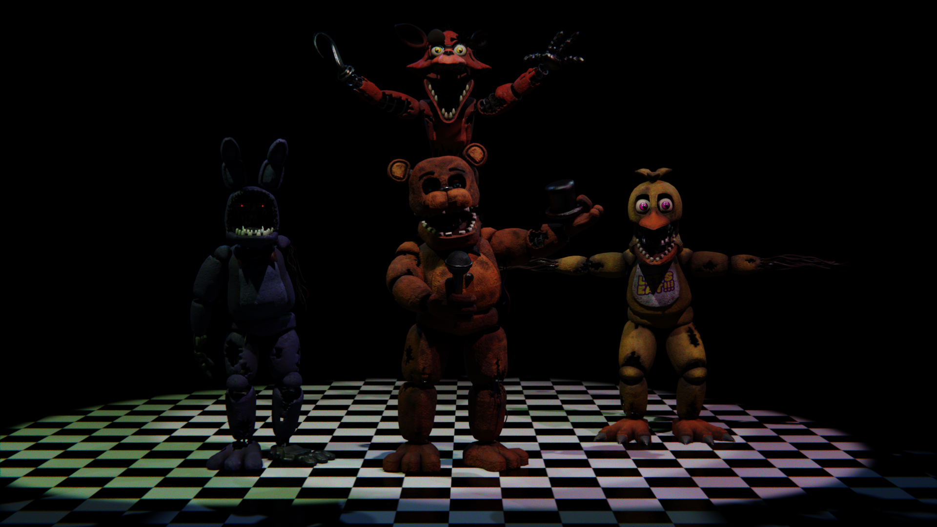 Withered Freddy practice render (Blender 2.79)