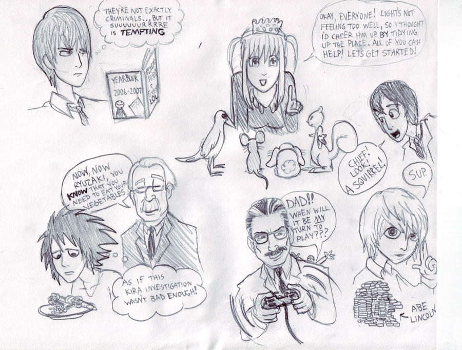 Deviantart Mr Note Death Note Sketches by montifus on DeviantArt