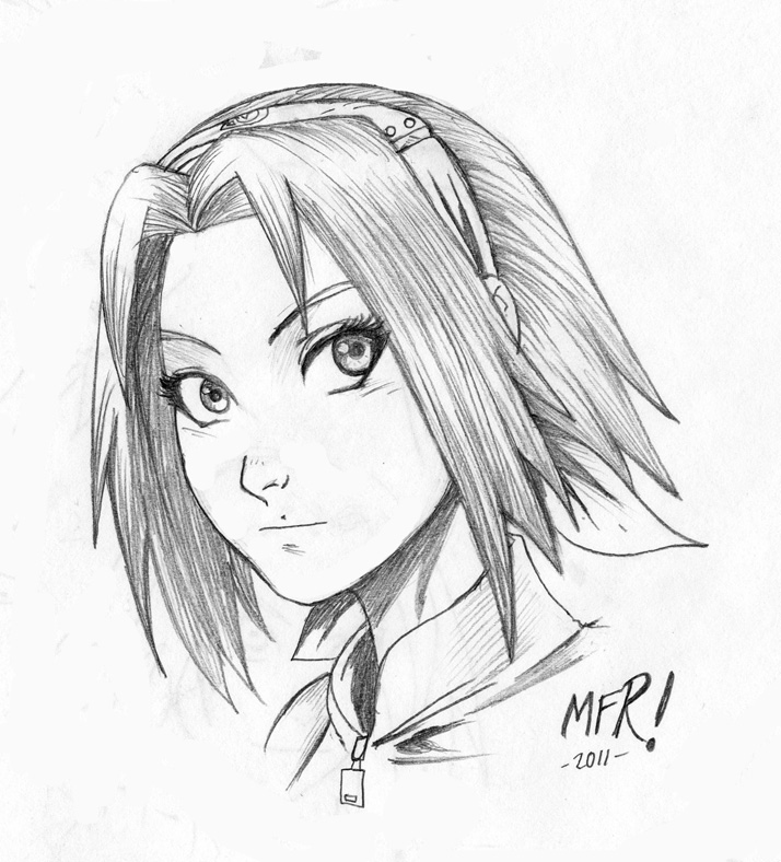 Classic Haruno Sakura sketch by me : r/AnimeSketch