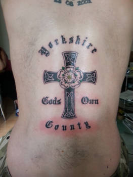 Yorkshyre cross tattoo