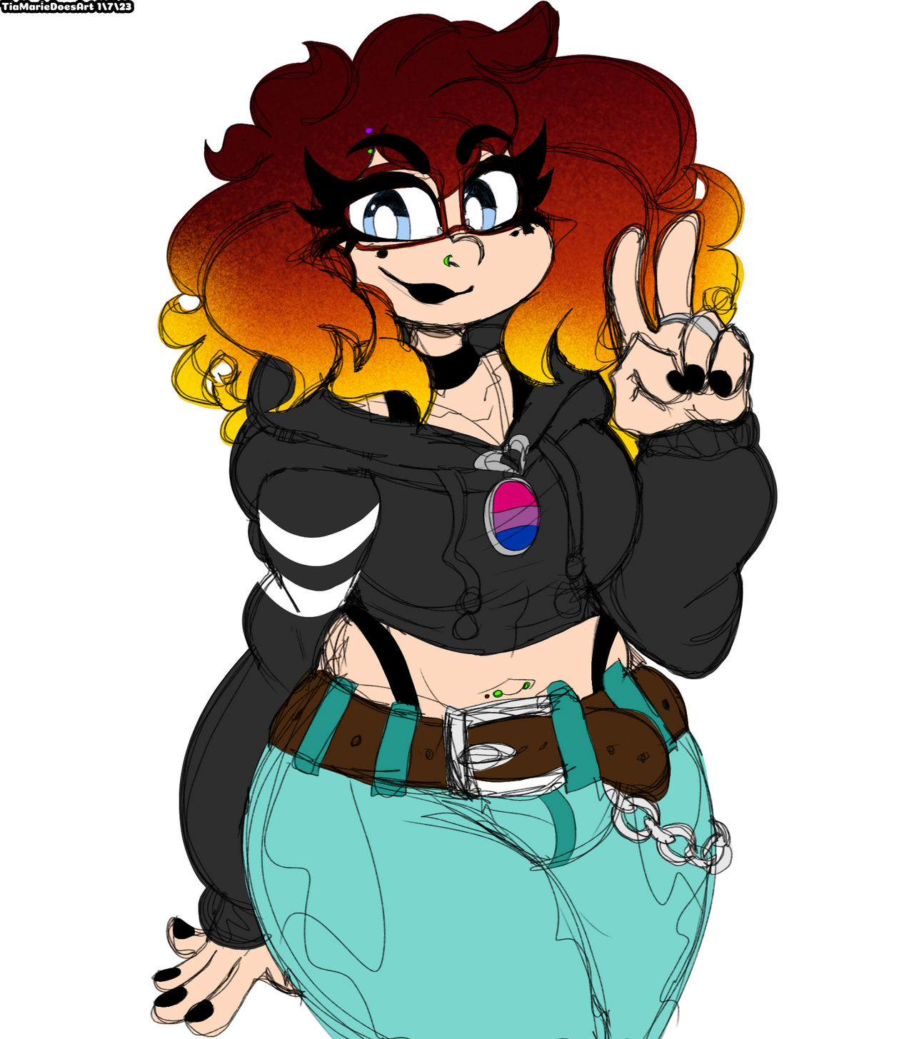 Random doodle of me by TiaMarieDoesArt on DeviantArt