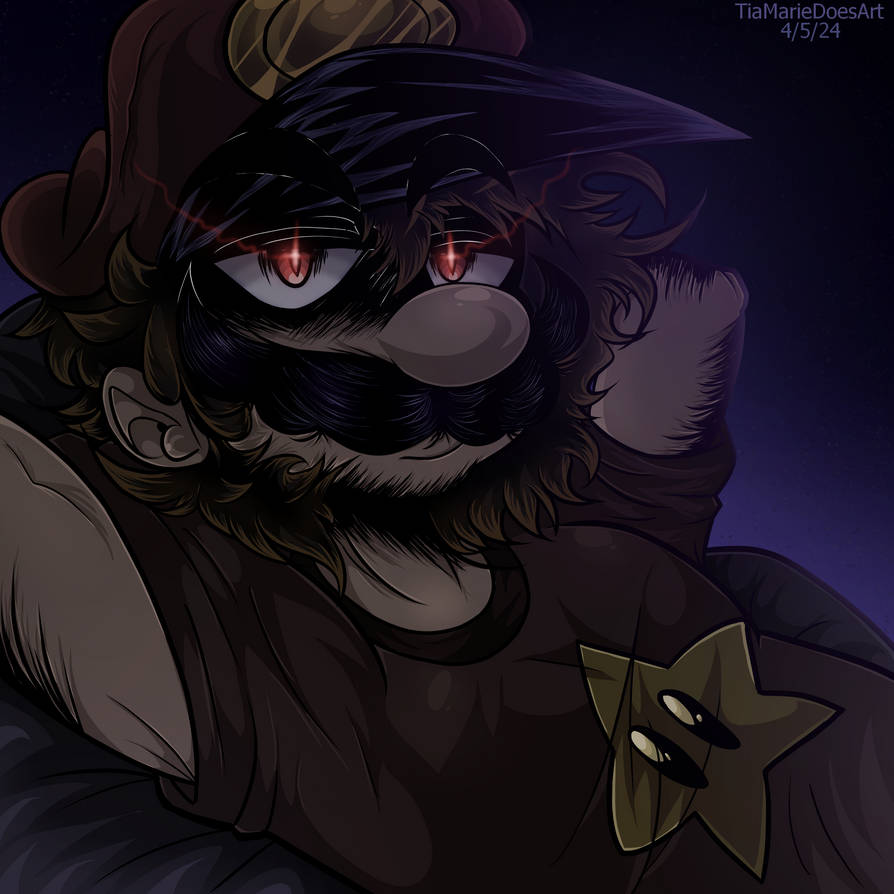 Devil Mario chilling by TiaMarieDoesArt on DeviantArt