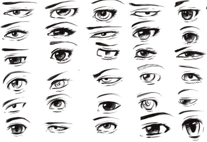 Anime eyes by DestinyBlue on DeviantArt