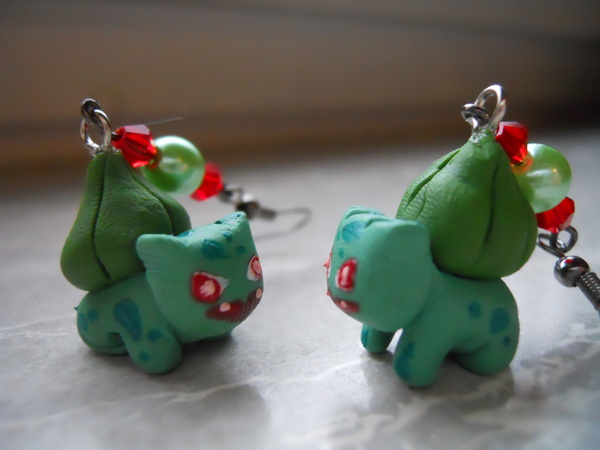 Bulbasaur earrings