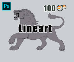 [P2U] Roaring Lion - Lineart