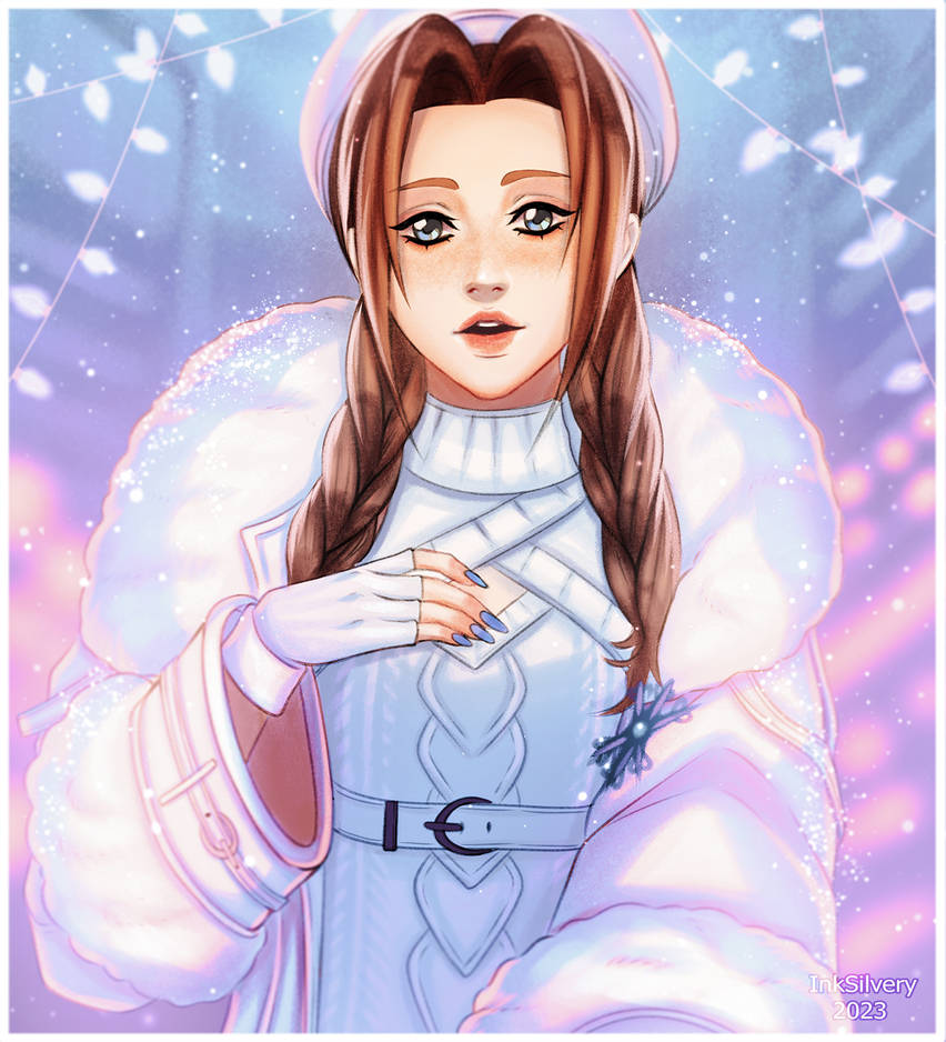 Aerith by InkSilvery on DeviantArt