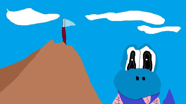 Cute Drawin Of Turtle Climbing Mountain For Blue F