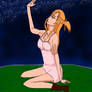 Asuna contemplating stars fanart bg attempt
