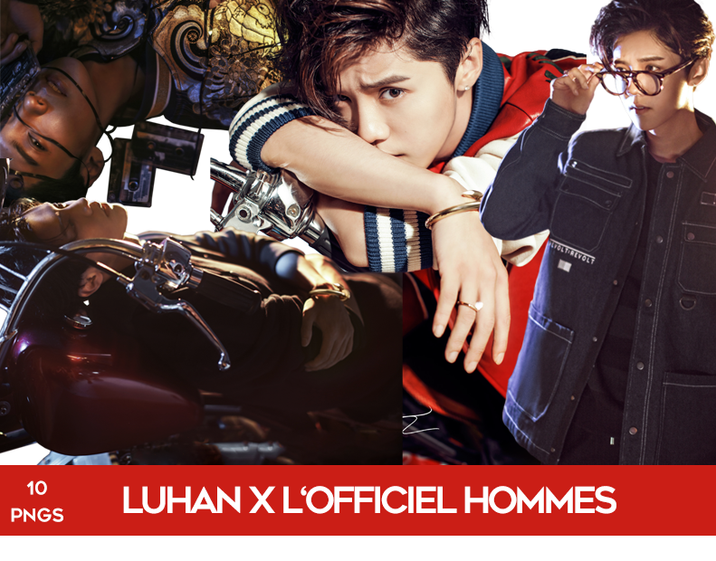 Luhan for L'Officiel Hommes PNG Pack