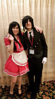 Sebastian and Sailor Mars Cafe Cosplay (Sabaku)