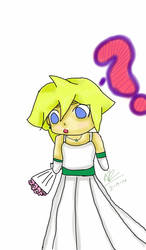 Link in a wedding dress