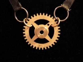 Steampunk Clock Gear Pendant