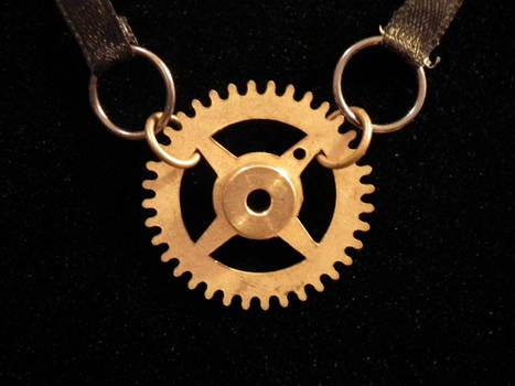 Steampunk Clock Gear Pendant