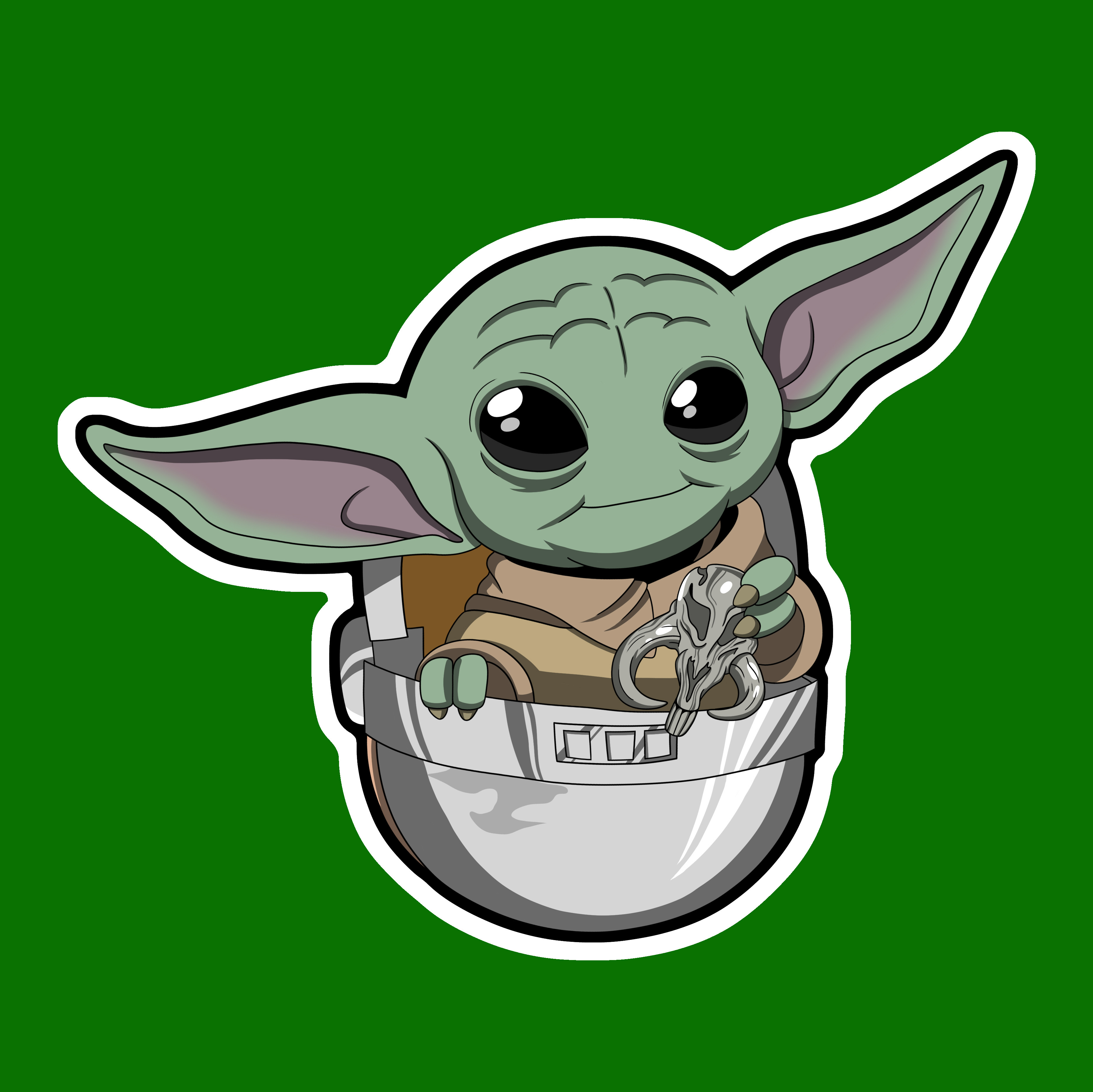 Baby Yoda Chibi Sticker By Dragonheadartistry On Deviantart Baby Yoda Chibi Sticker By Dragonheadartistry On Deviantart