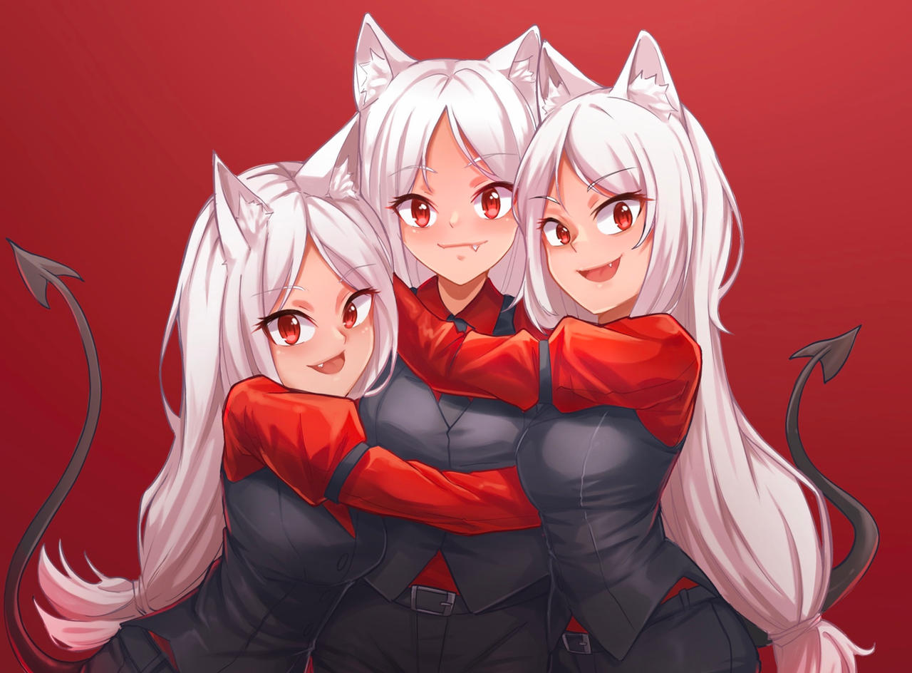 Cerberus the Triple Demon Helltaker by 5montri on DeviantArt