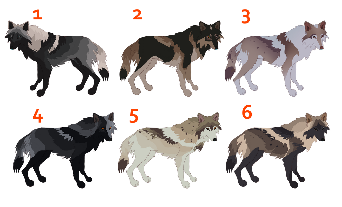 6/6 25USD WOLF DESIGNS by moonlit-firefly on DeviantArt