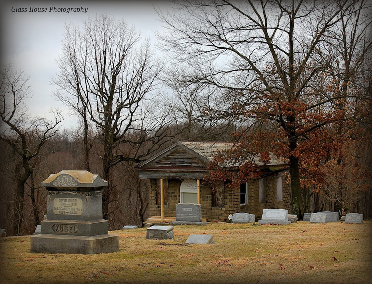 Chapel with Lucas Headstone