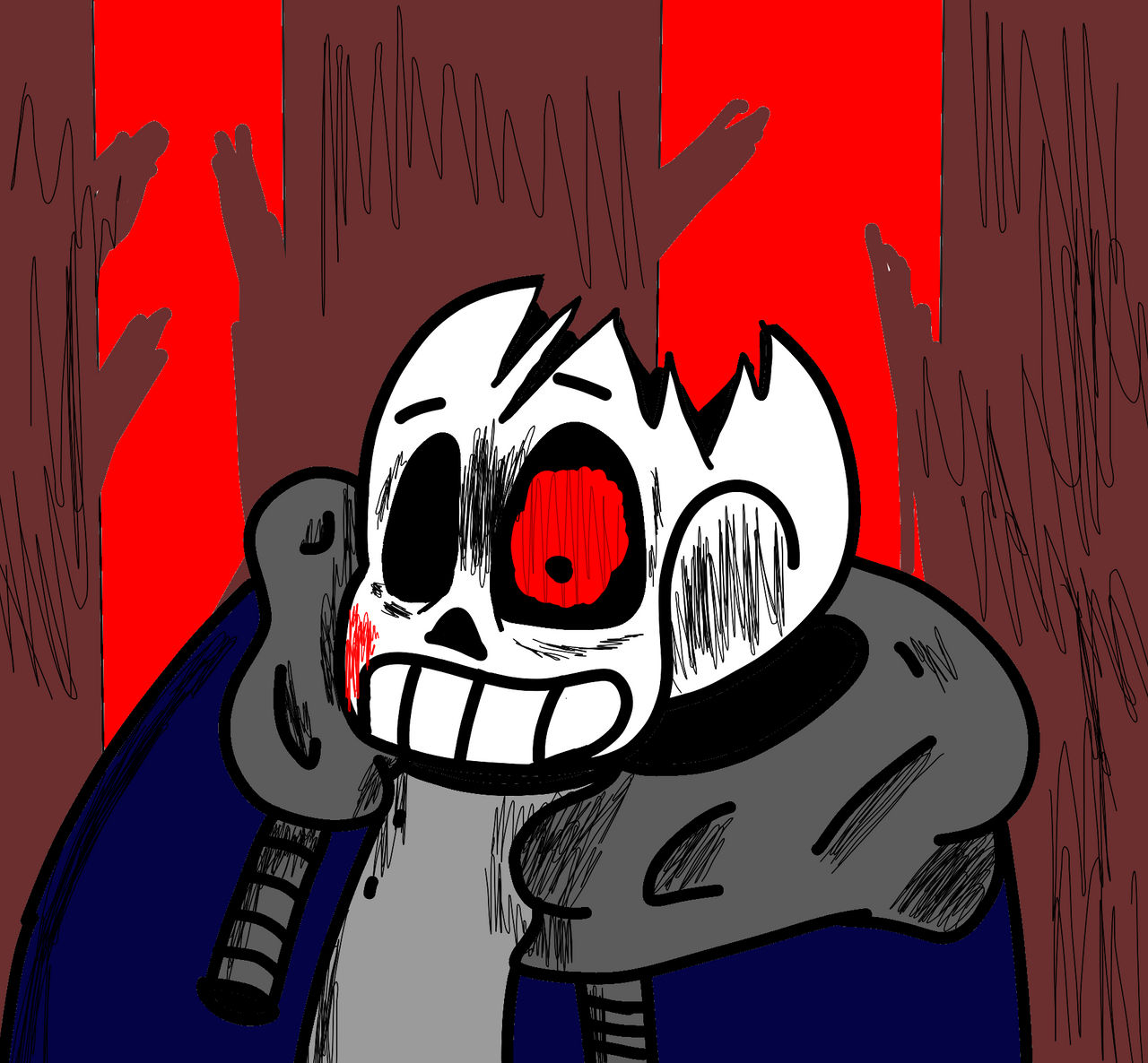 Horror Sans (V2) by littlerk1 on DeviantArt