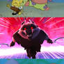 Death chases after Spongebob and Patrick