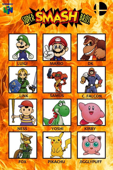 Original Ssb Roster Super Smash Bros. Original (1999-2001) by ewanlow2007 on DeviantArt